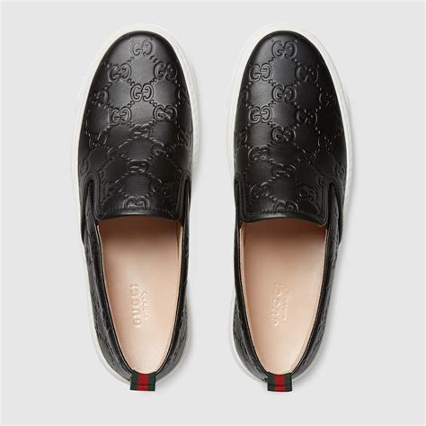 gucci embellished slip-on sneakers on|Gucci denim slip on.